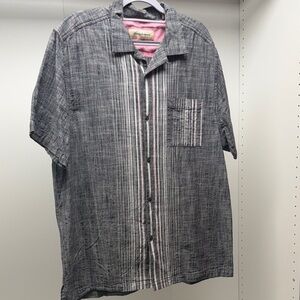 Men's Tommy Bahamas Gray Button-Up Shirt
